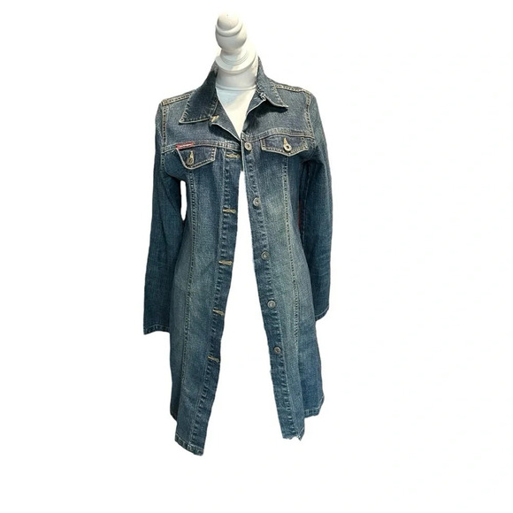 Eunina women's size medium denim jacket coat - Picture 1 of 6